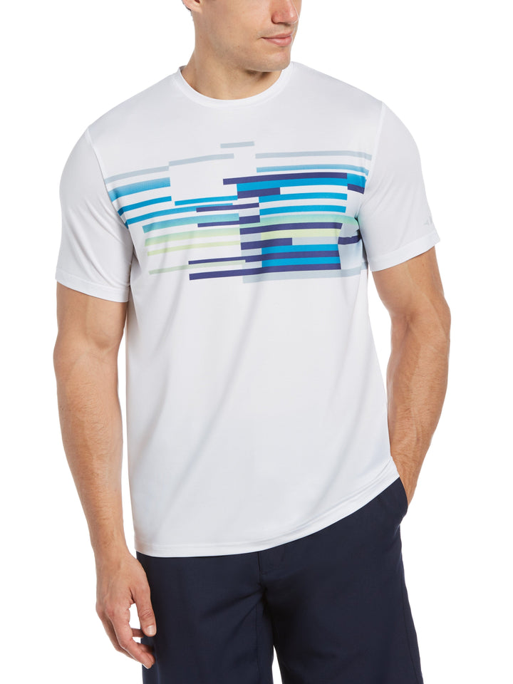 Men's Gradient Multi Chest Print Tennis Tee