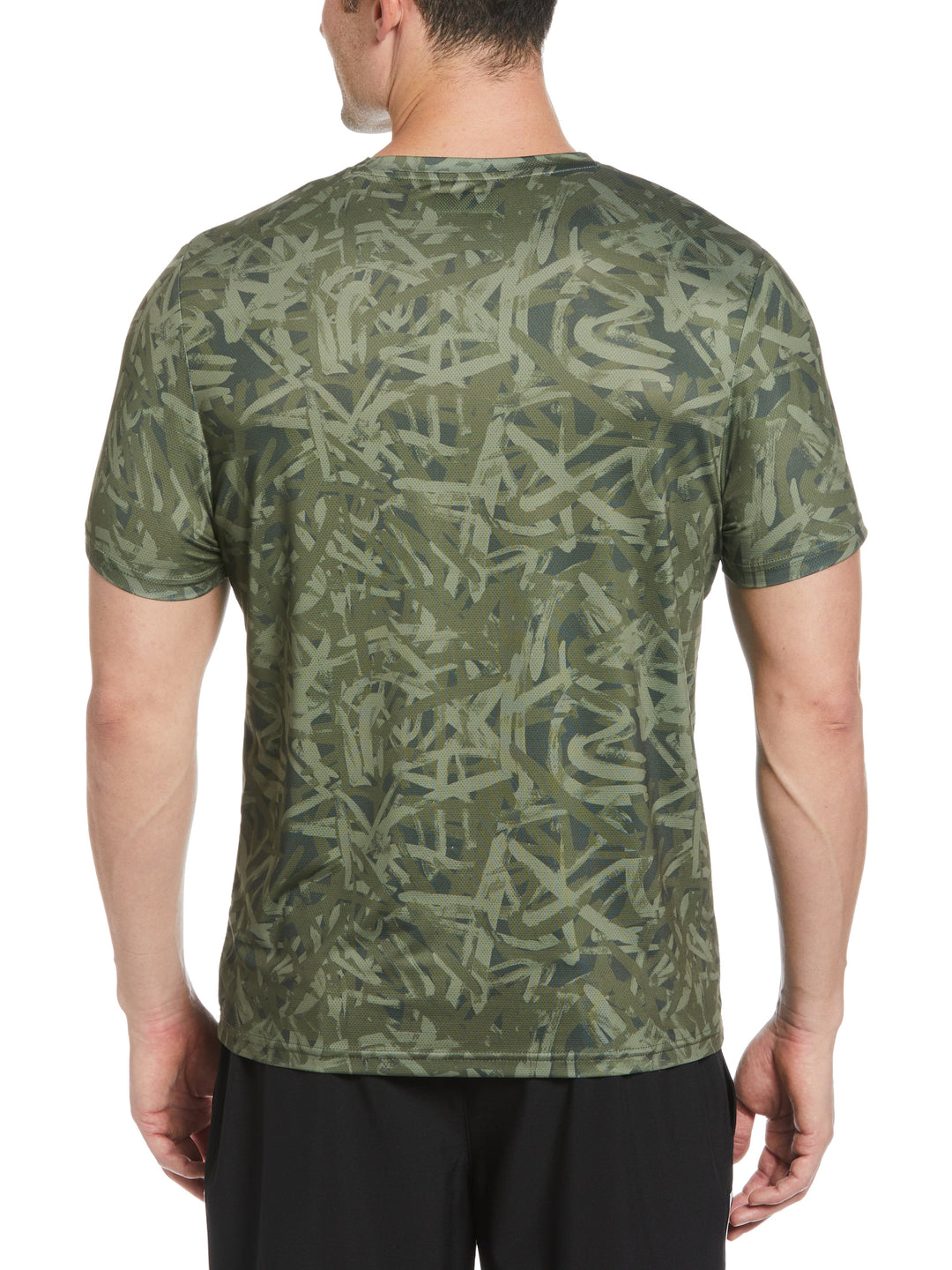 Graffiti Print Tennis Tee (Olivine) 