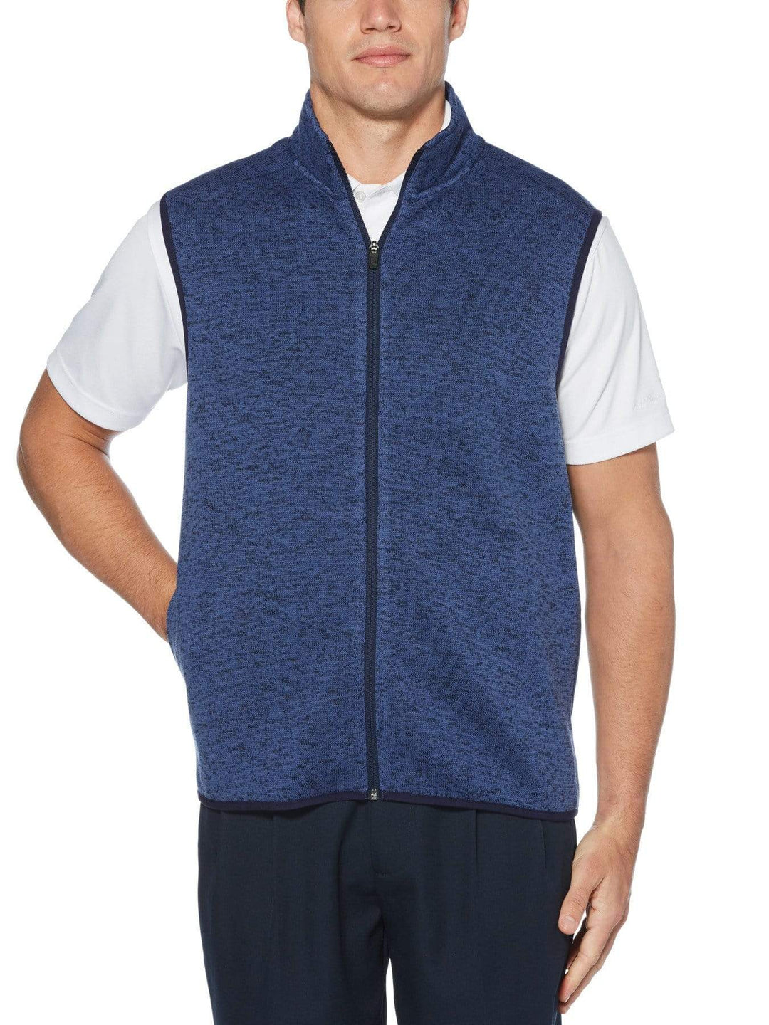 Men's Heather Fleece Back Vest