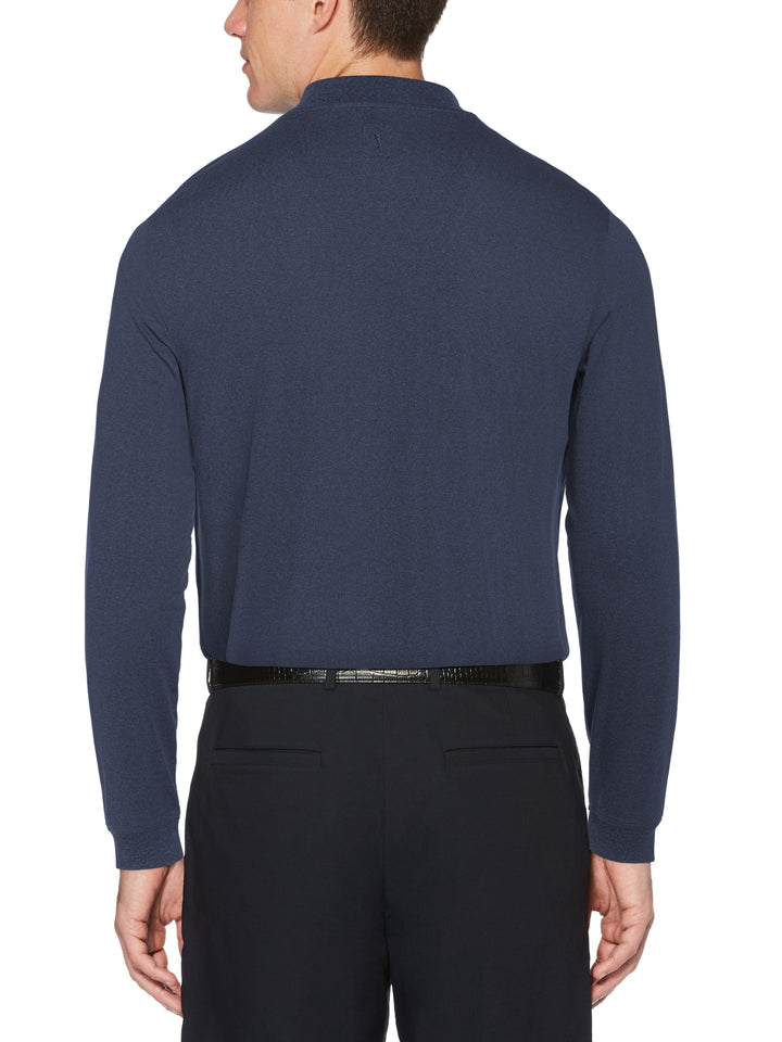 Men's Heather Ventilated Mock Neck Shirt