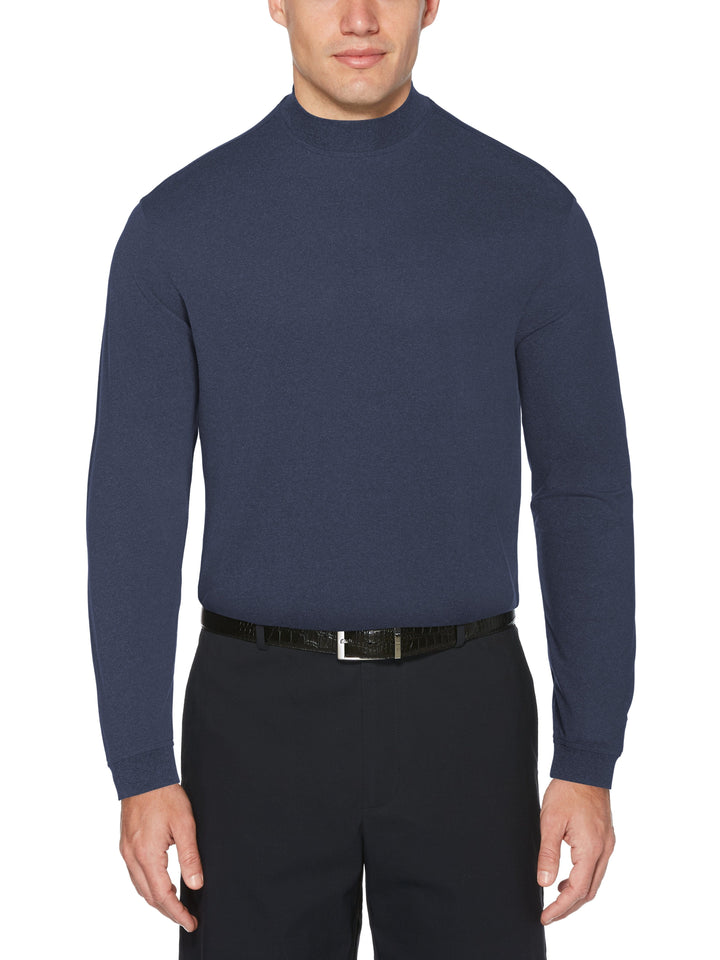 Men's Heather Ventilated Mock Neck Shirt