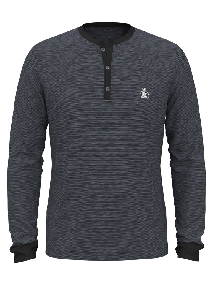 Men's Heathered Henley Golf Sweater