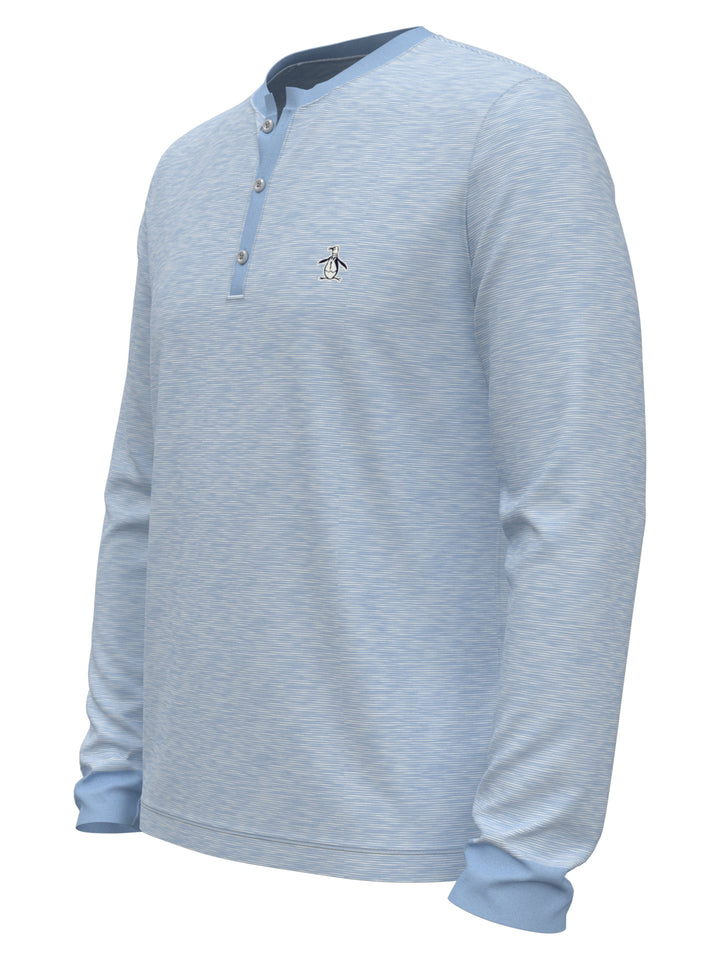 Men's Heathered Henley Golf Sweater