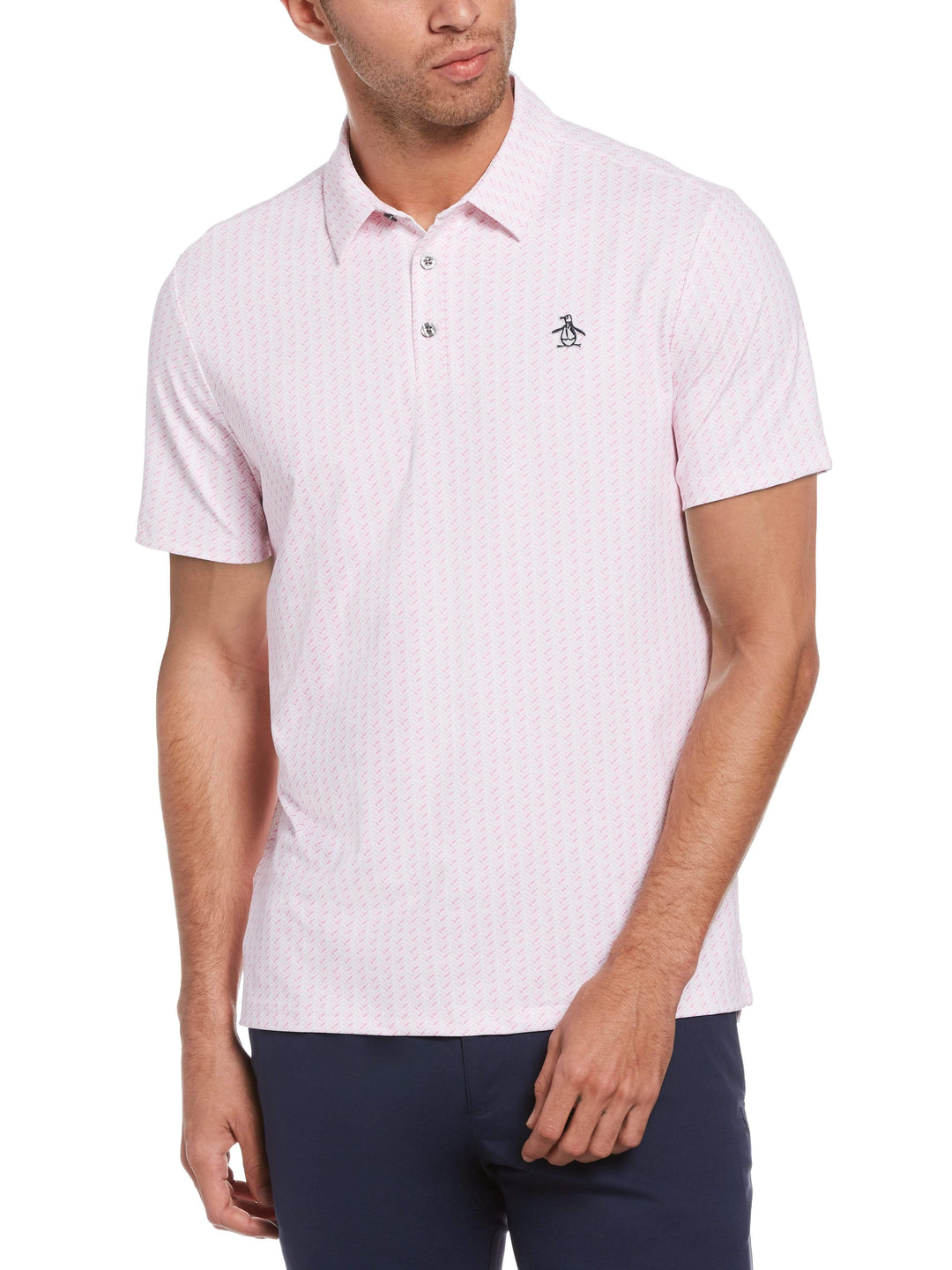 Men's Herringbone Golf Polo