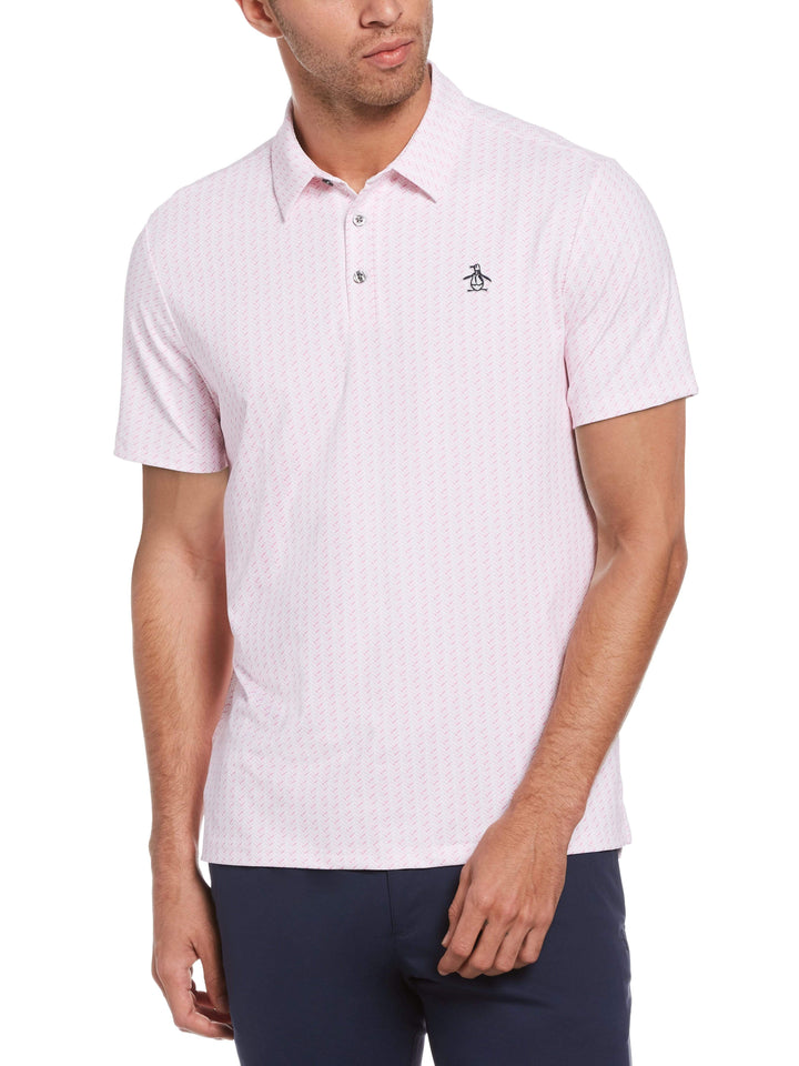 Men's Herringbone Golf Polo