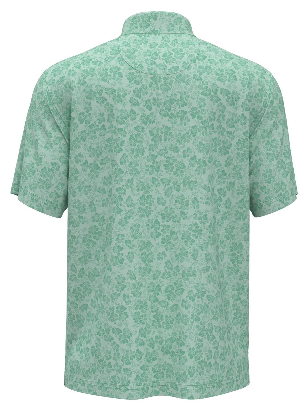 Hibiscus Print Golf Polo (Dusty Jade Green) 