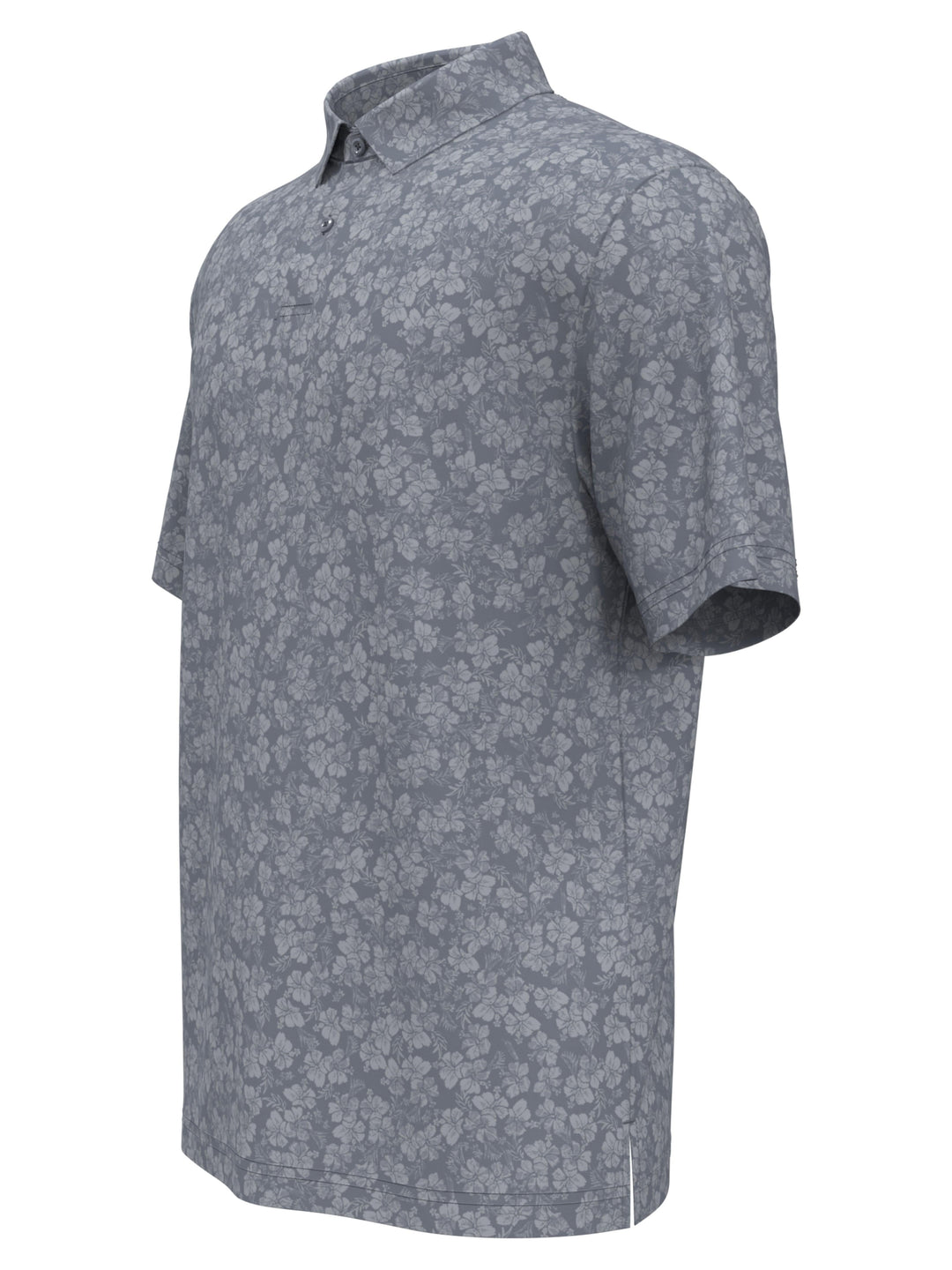 Hibiscus Print Golf Polo (Tradewinds) 
