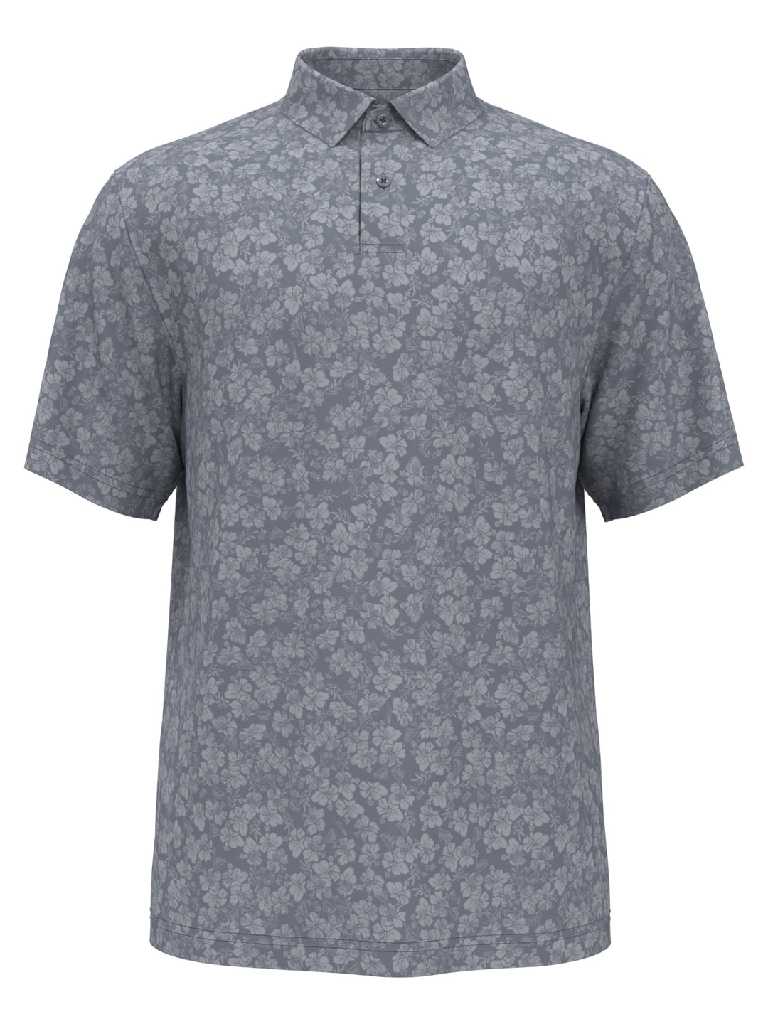 Hibiscus Print Golf Polo (Tradewinds) 