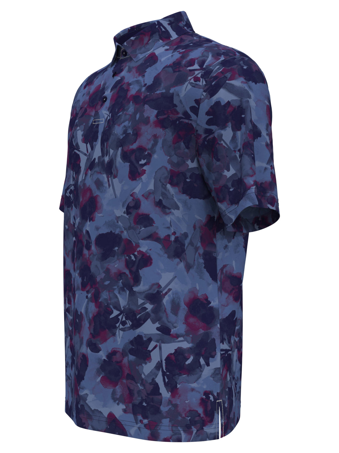 Hidden Floral Print Golf Polo (Blueprint) 