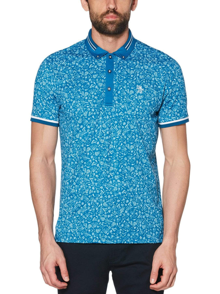 Men's Hiking Print Golf Polo