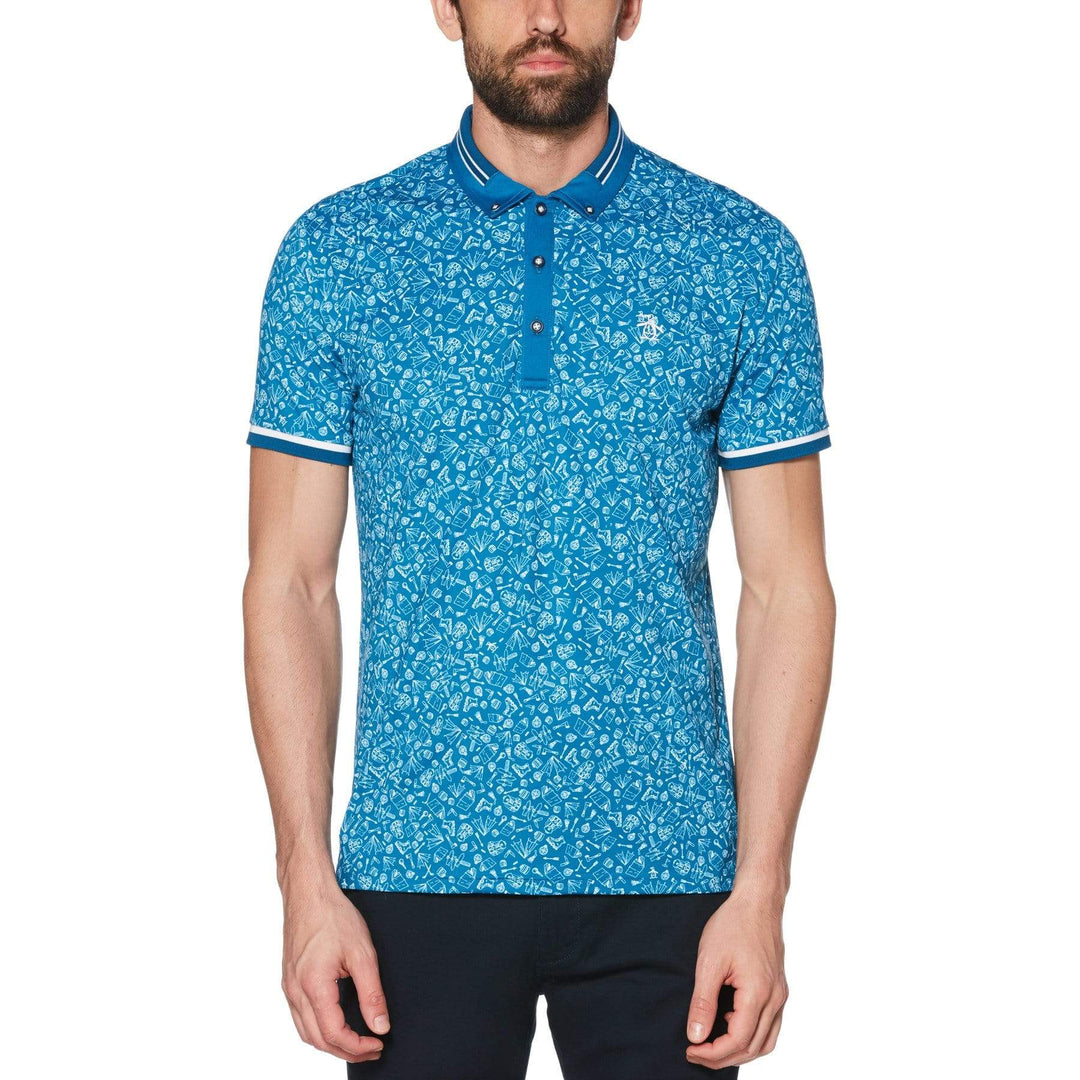 Men's Hiking Print Golf Polo
