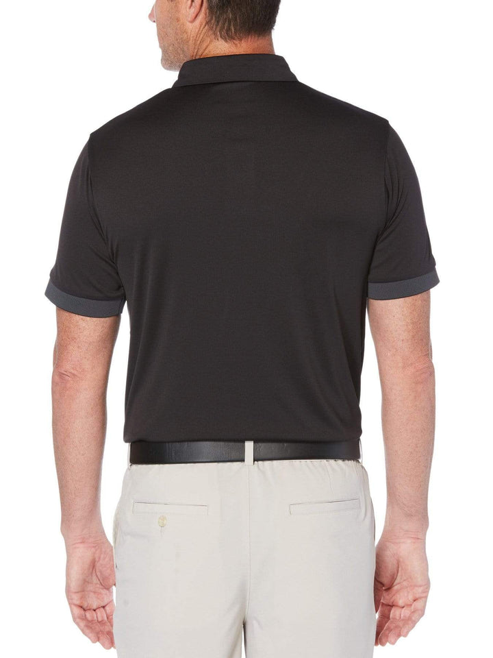 Men's Inverted Ombre Argyle Chest Print Polo