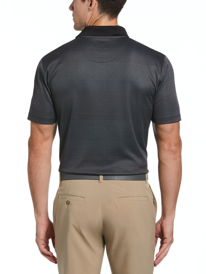 Men's Large Scale Birdseye Stripe Jacquard Golf Polo