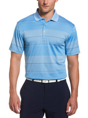 Men's Large Scale Horizontal Stripe Golf Polo