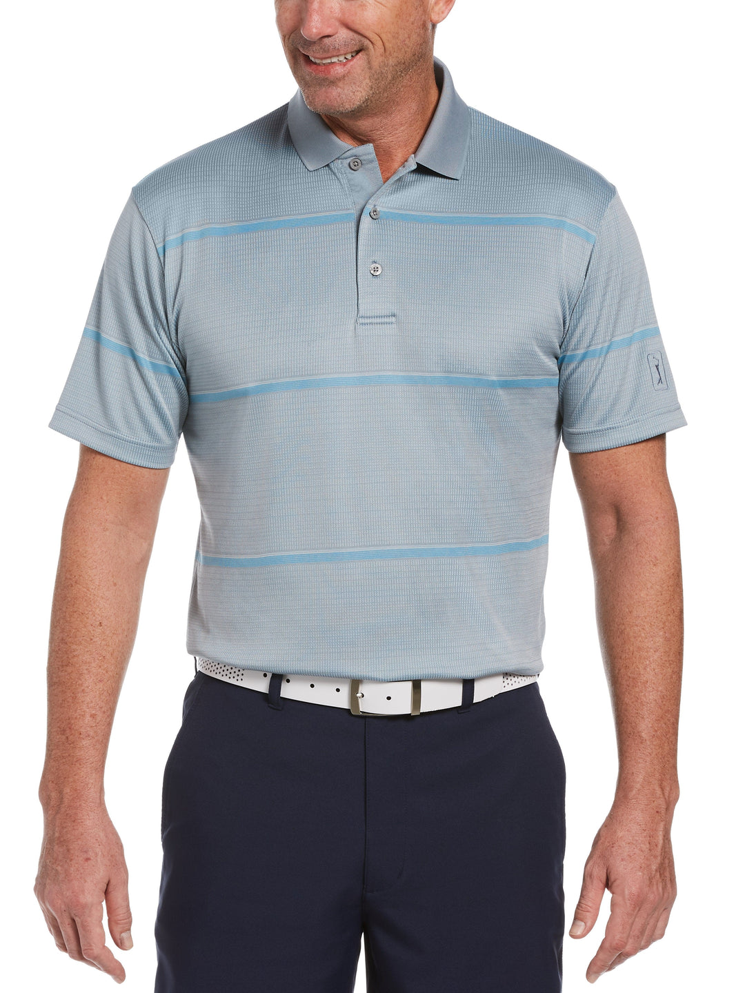 Men's Large Scale Jacquard Golf Polo