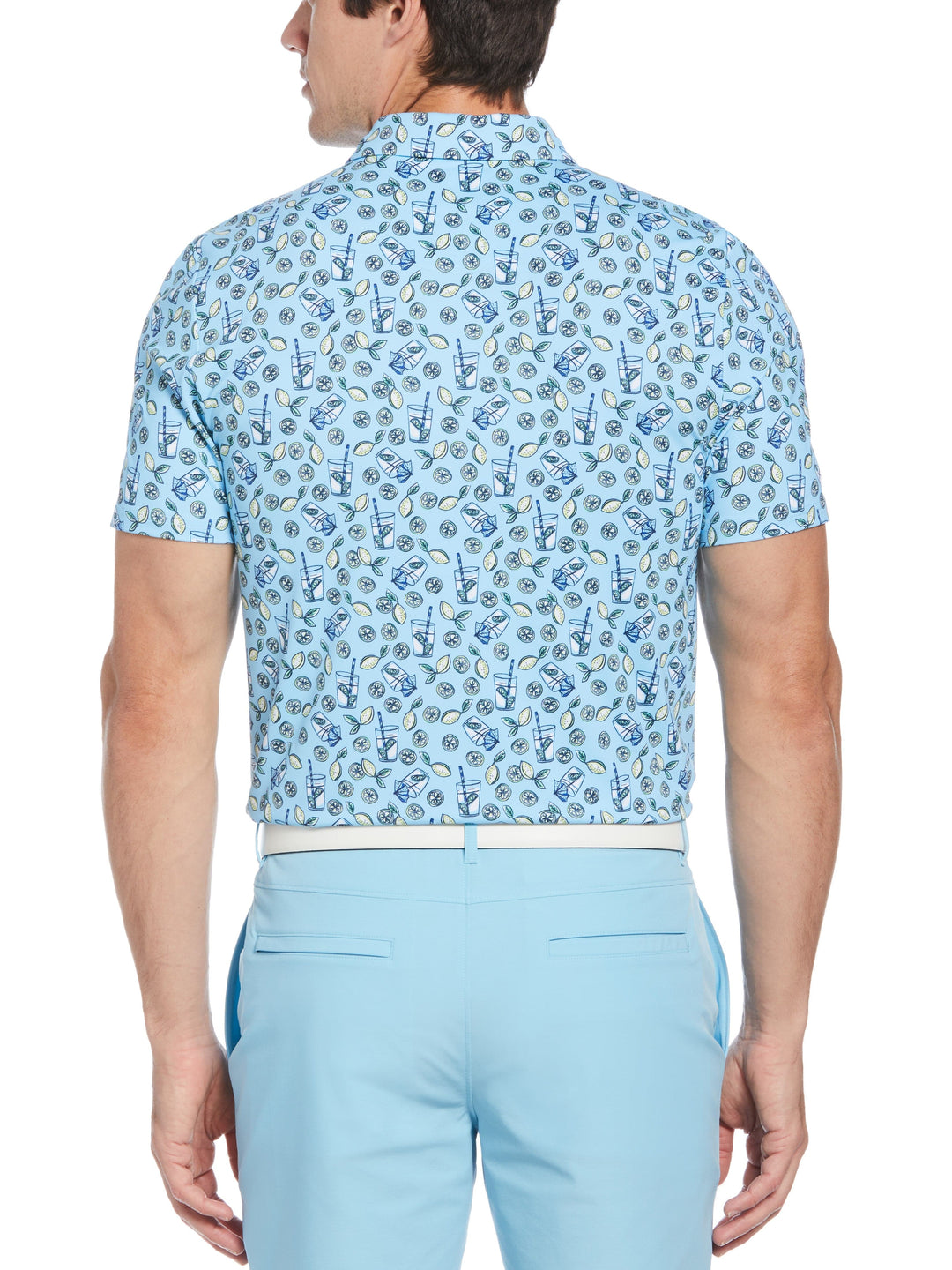 Men's Lemonade Print Golf Polo