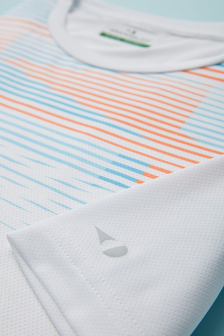 Men's Linear Chest Printed Tennis Tee