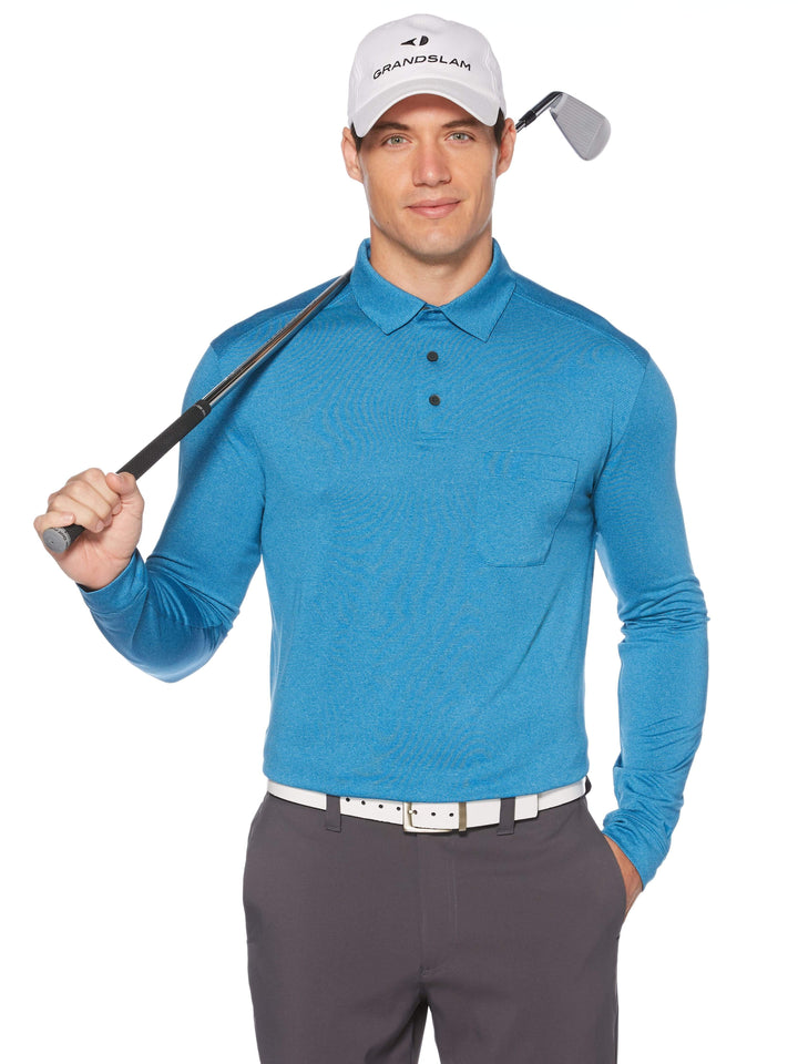 Men's Long Sleeve Knit With Pocket Polo