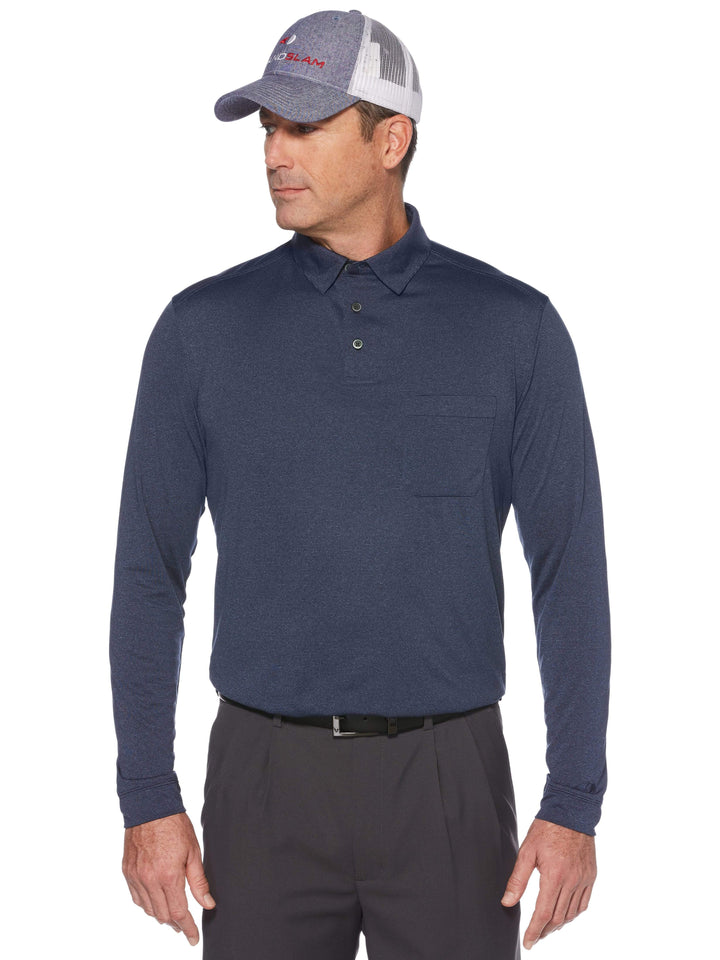 Men's Long Sleeve Knit With Pocket Polo