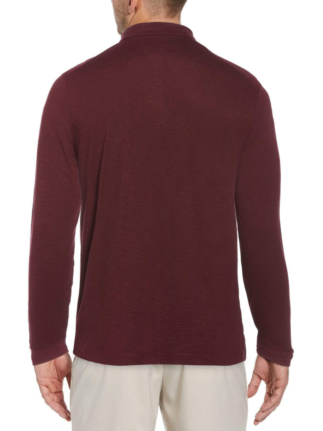 Men's Long Sleeve Slub Polo