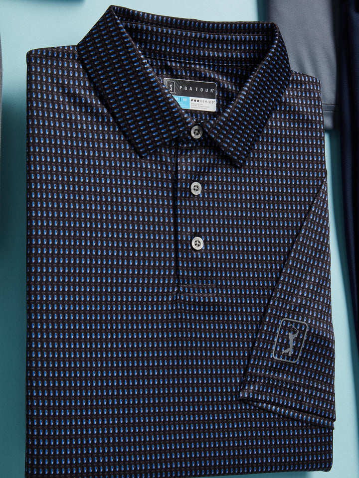 Men's Micro Conversational Print Golf Polo