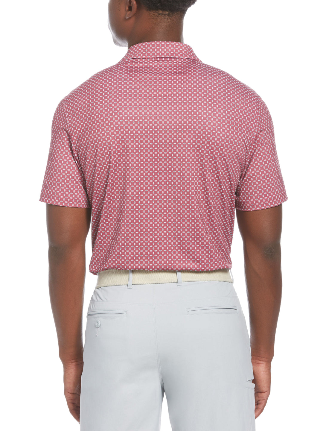 Men's Micro Geo Allover Print Golf Polo Shirt