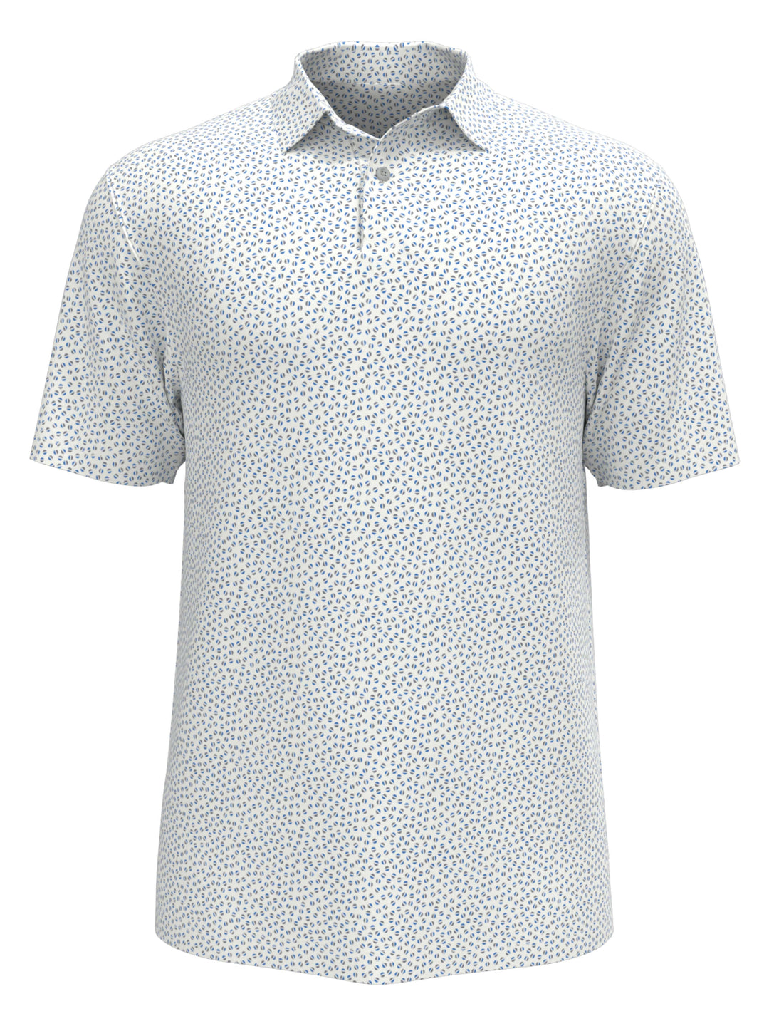 Micro Geo Print Polo (Bright Wh/Tradew) 