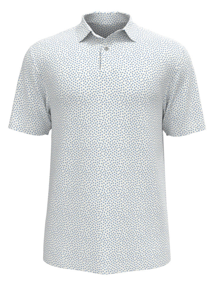 Micro Geo Print Polo (Bright Wh/Tradew) 