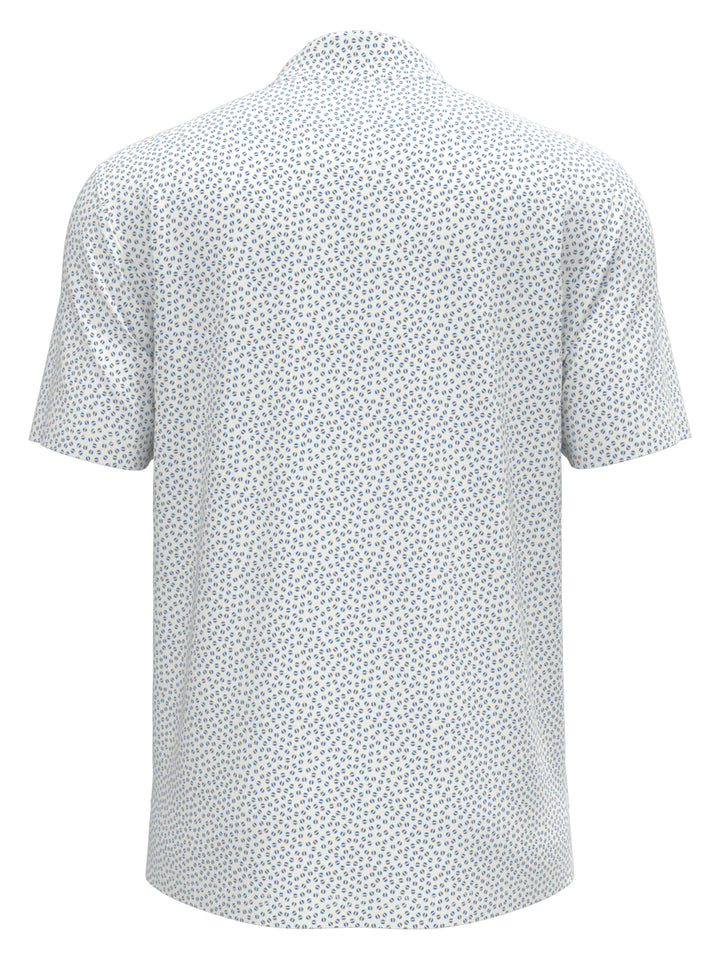 Micro Geo Print Polo (Bright Wh/Tradew) 