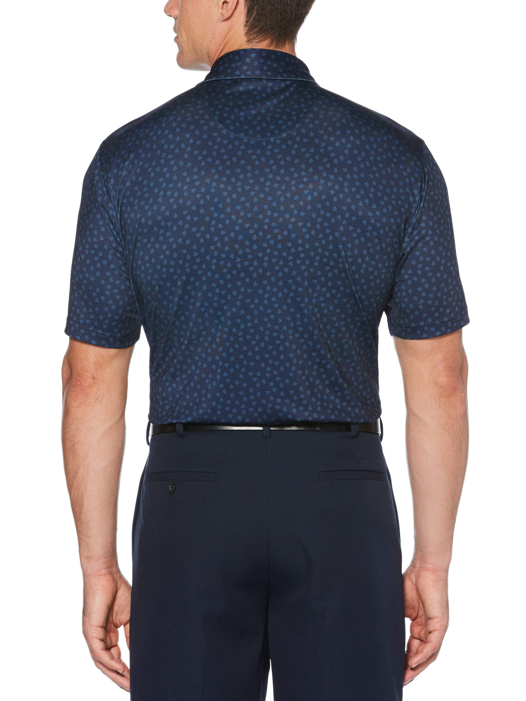 Men's Micro Leaf Print Polo