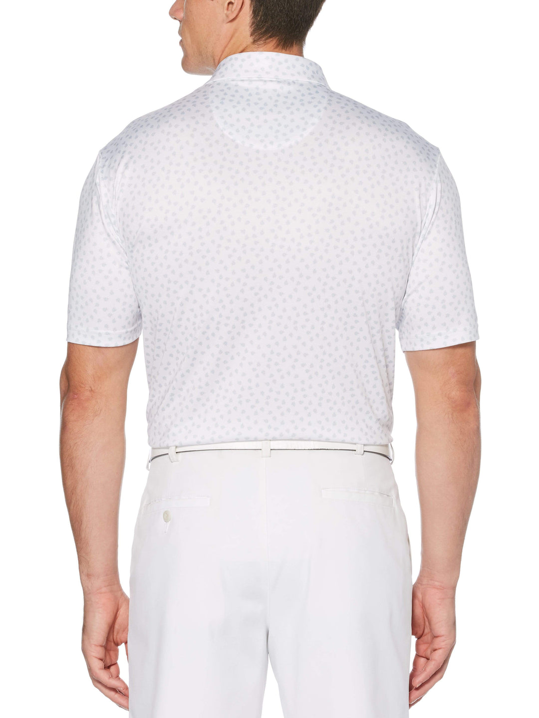 Men's Micro Leaf Print Polo