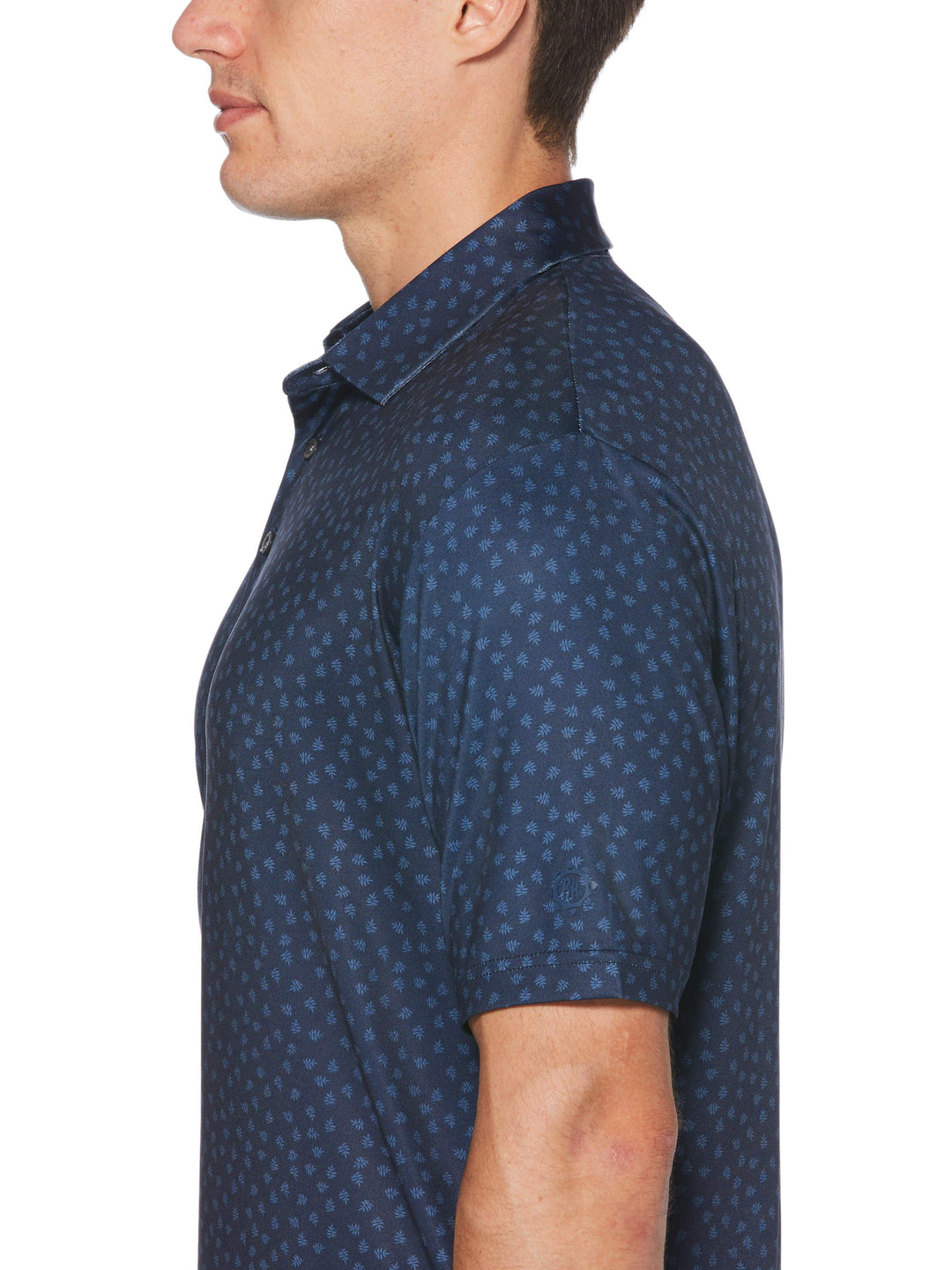 Men's Micro Leaf Print Polo