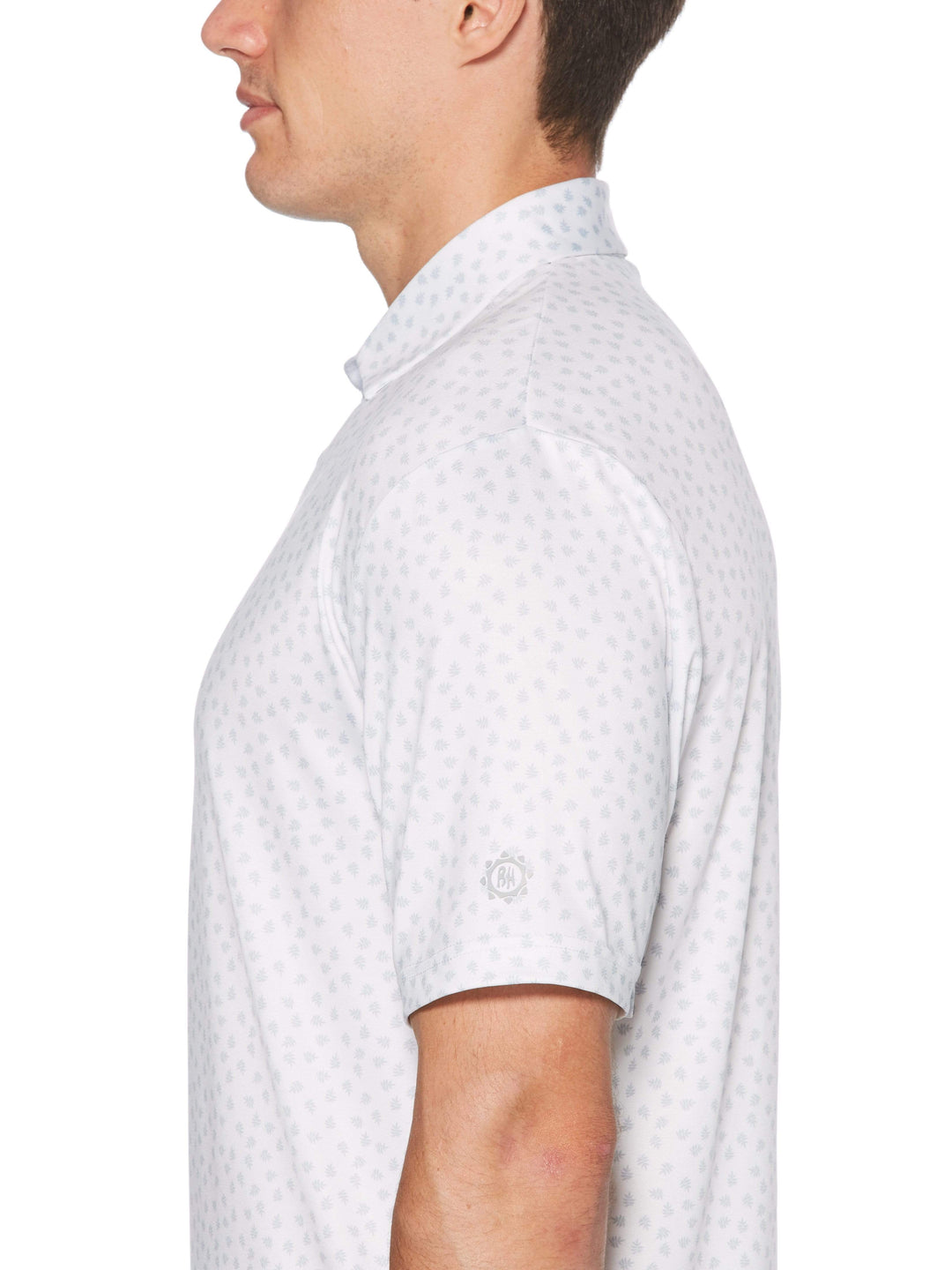Men's Micro Leaf Print Polo