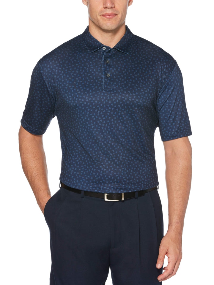 Men's Micro Leaf Print Polo
