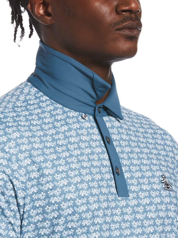 Men's Mini Floral Print Golf Polo