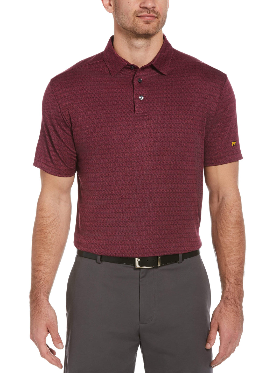 Men's Mini Grid Heather Golf Polo