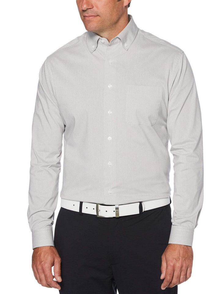 Men's Mini Grid Woven Shirt Polo