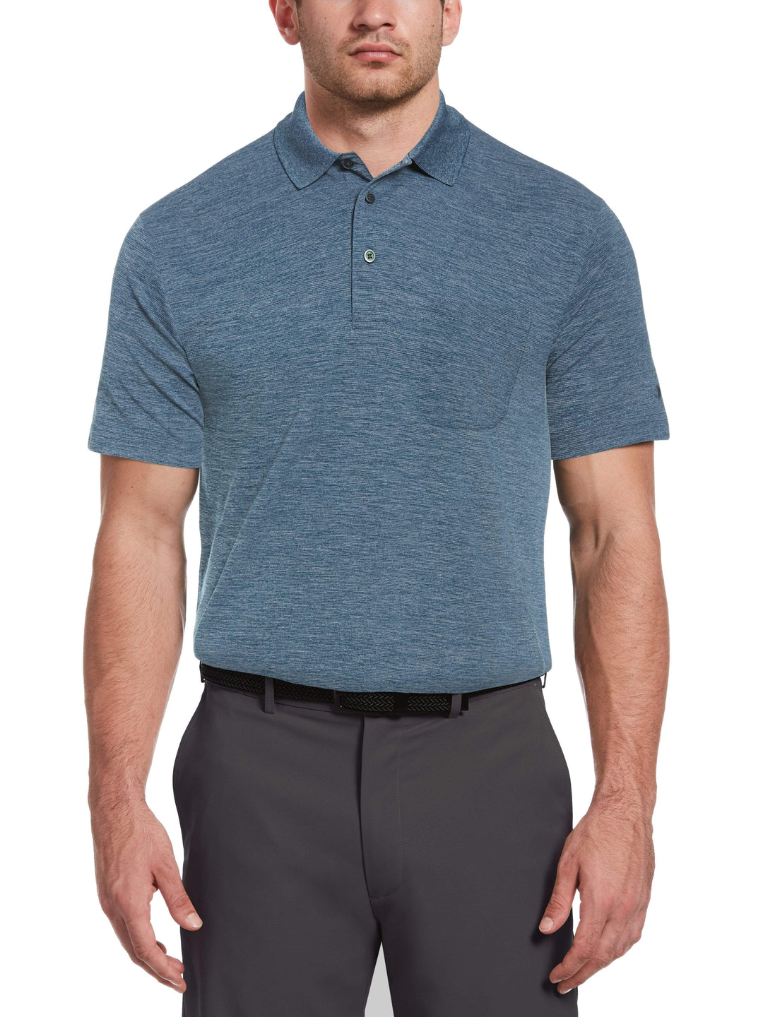 Men's Mini Ottoman Textured Pocketed Polo