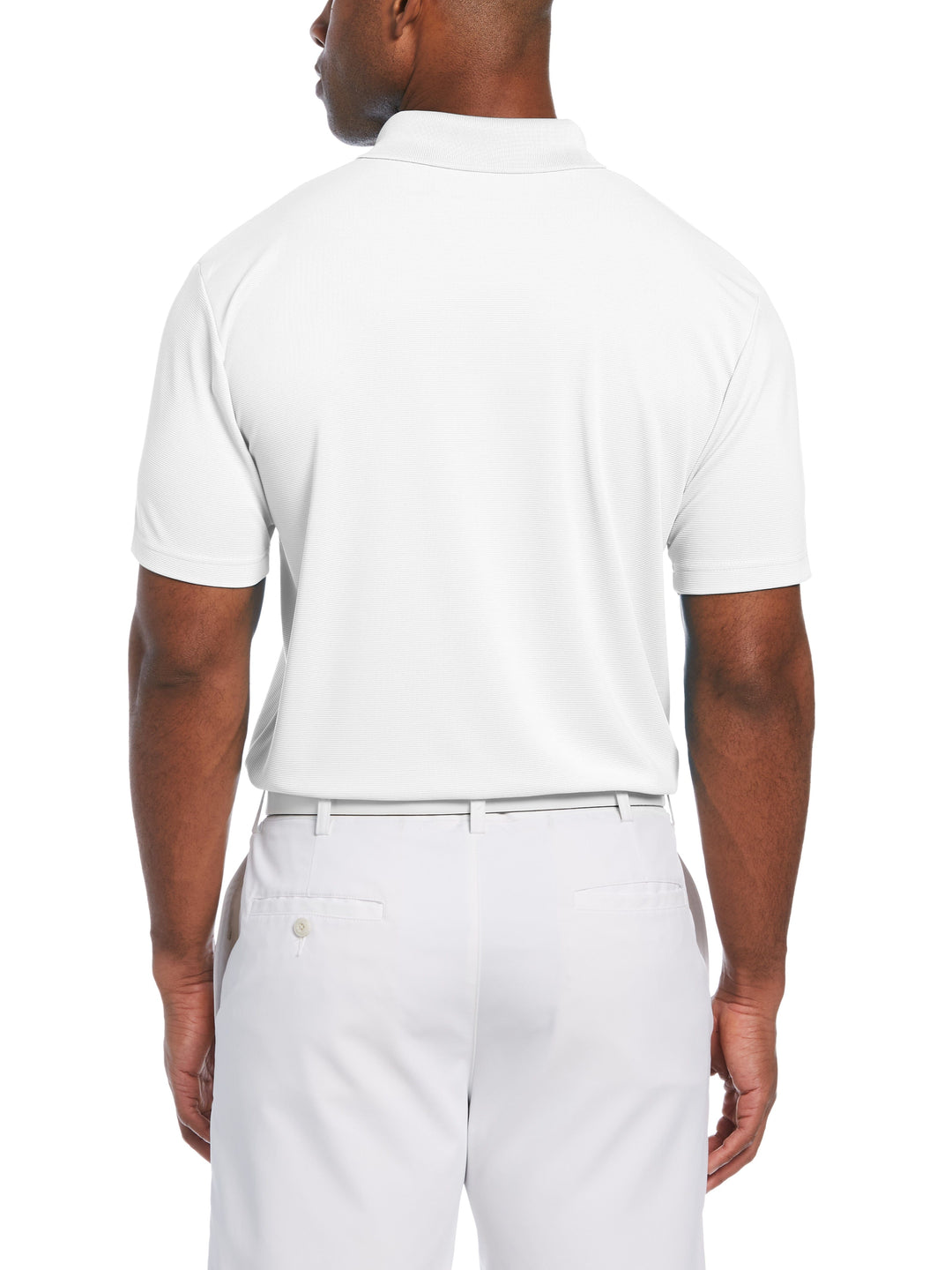 Mini Ottoman Solid Textured Golf Polo (Bright White) 