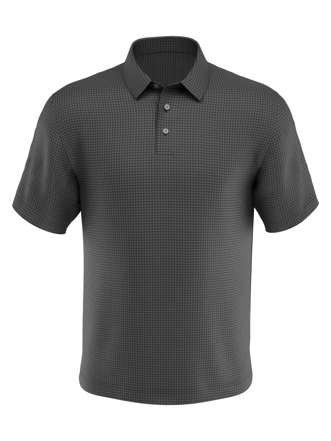 Men's Mini Windowpane Heathered Golf Polo