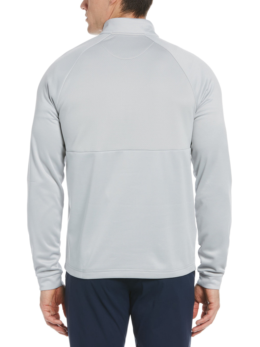 Men's Mixed Media Quarter Zip Golf Pullover
