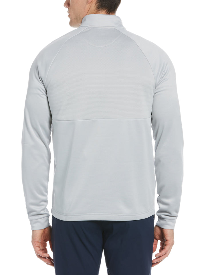 Men's Mixed Media Quarter Zip Golf Pullover
