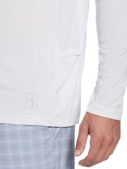 Men's Mixed Media Sun Protection Golf Crew Neck Shirt