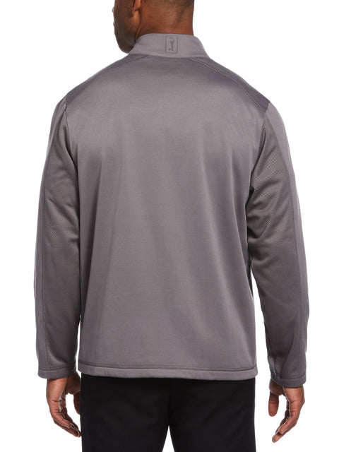 Men's Mixed Texture Fleece Golf Jacket