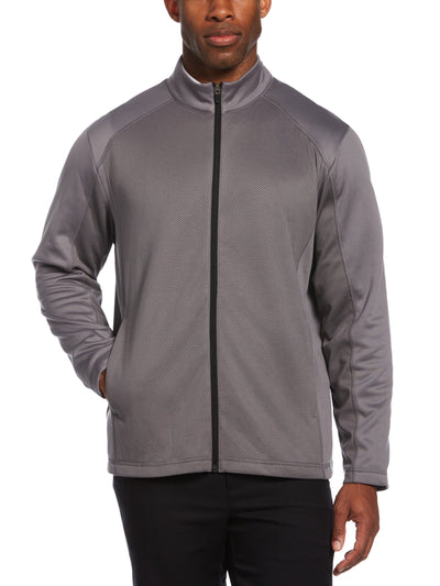 Men's Mixed Texture Fleece Golf Jacket