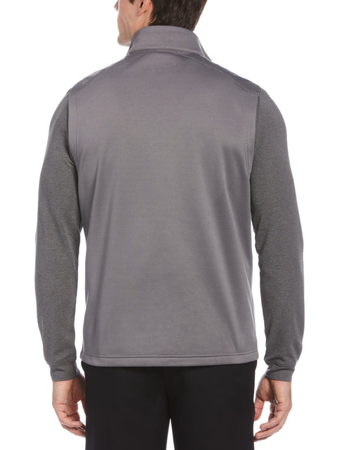 Men's Mixed Texture Fleece Golf Vest