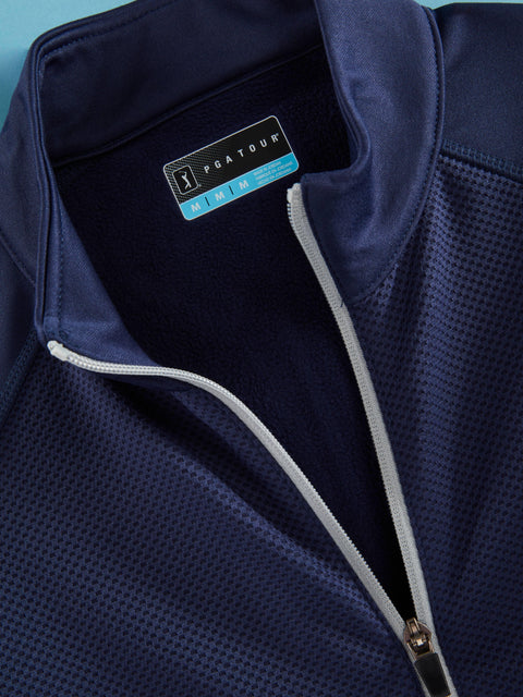 Men's Mixed Texture Fleece Golf Vest