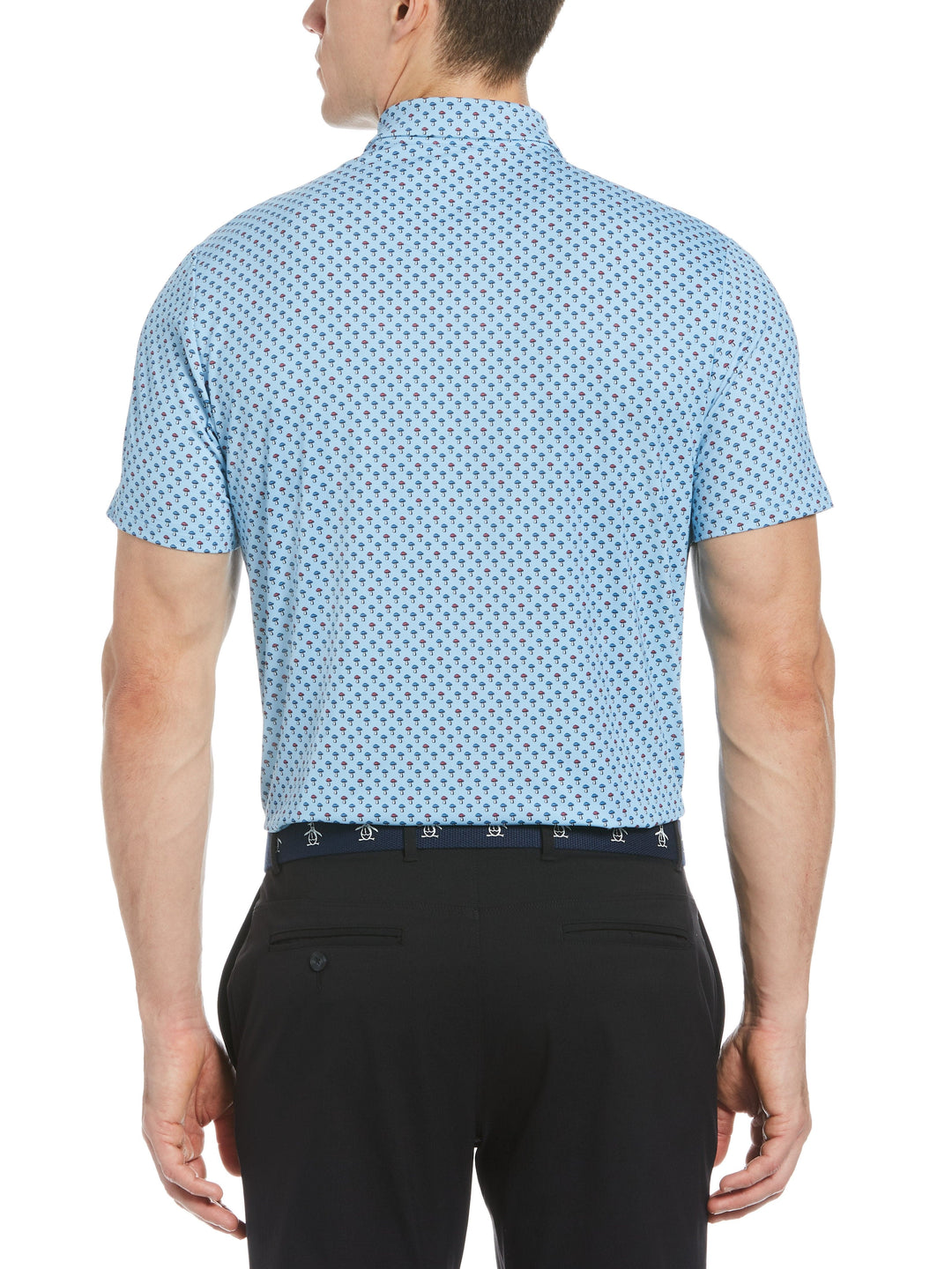 Men's Mushroom Allover Print Golf Polo Shirt