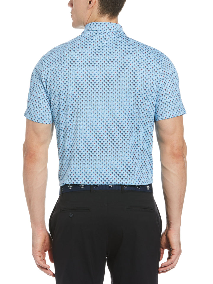 Men's Mushroom Allover Print Golf Polo Shirt