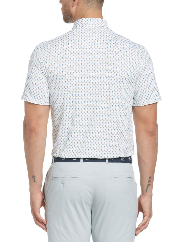 Men's Mushroom Allover Print Golf Polo Shirt
